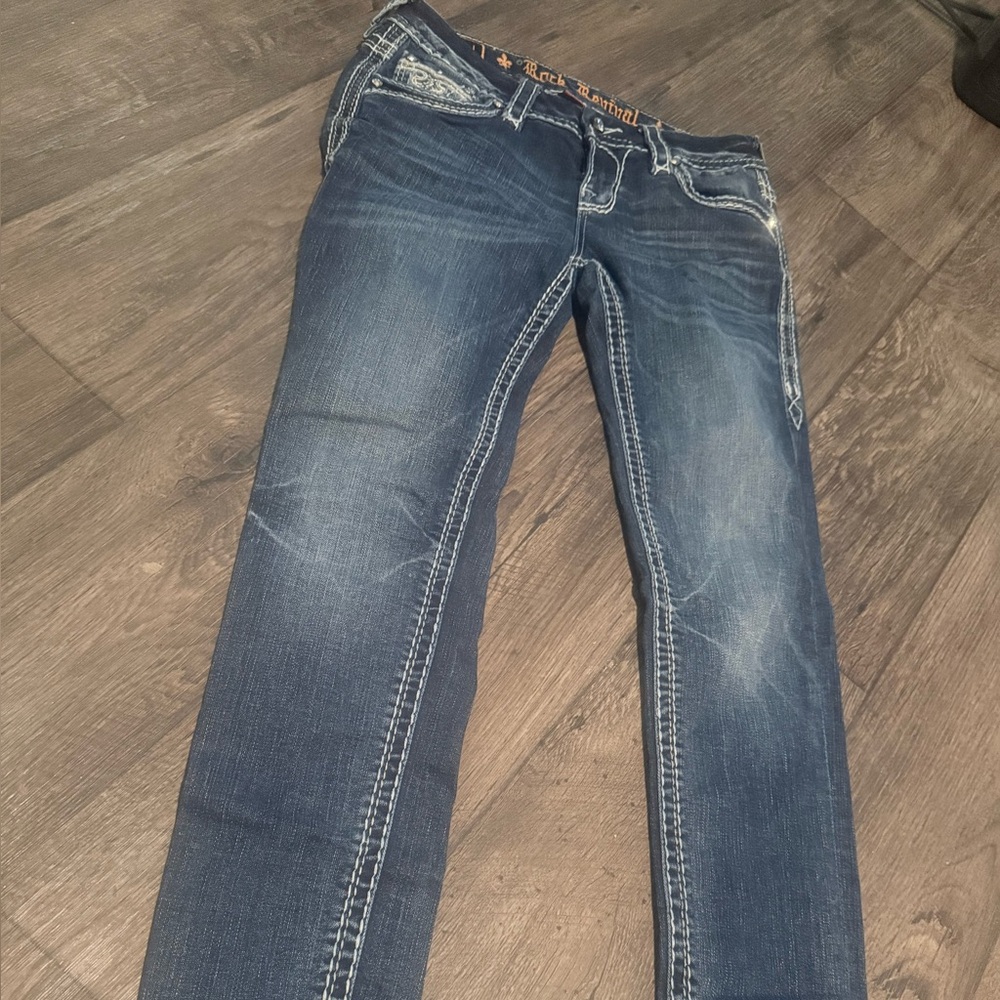 Rock Revival Women's Skinny Jeans in Dark Blue NWOT***